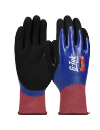 12 Paia - Guanti da Lavoro Spalmati in Nitrile G-Tek Typhan 16-948