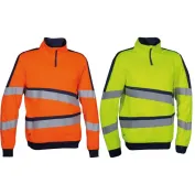 Felpa da Lavoro Alta Visibilità Mezza Zip Cofra Lixus V659-0