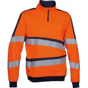 Felpa da Lavoro Alta Visibilità Mezza Zip Cofra Lixus V659-0