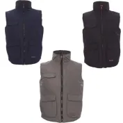 Fuori tutto - Gilet da Lavoro Multitasche con Interno Imbottito Wanted - Payper AY 7140 Taglia L Colore Smoke Nero
