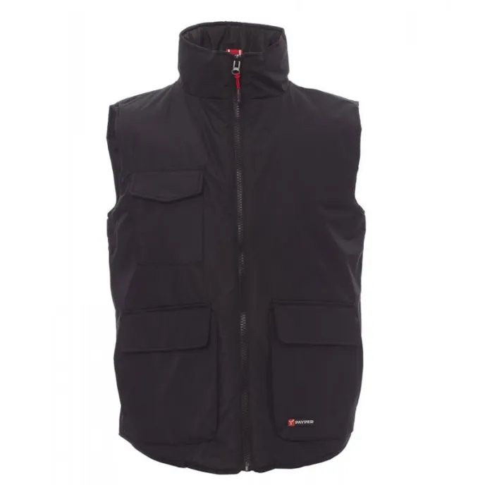 Fuori tutto - Gilet da Lavoro Multitasche con Interno Imbottito Wanted - Payper AY 7140 Taglia L Colore Smoke Nero