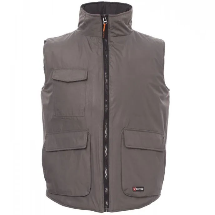 Fuori tutto - Gilet da Lavoro Multitasche con Interno Imbottito Wanted - Payper AY 7140 Taglia L Colore Smoke Nero