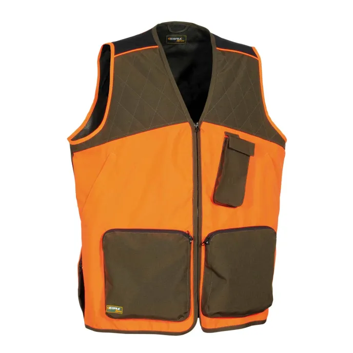 Fuori tutto - Gilet da Lavoro Multitasche Cofra Zivat V542-0-04 Taglia 2XL Colore Fango Arancio