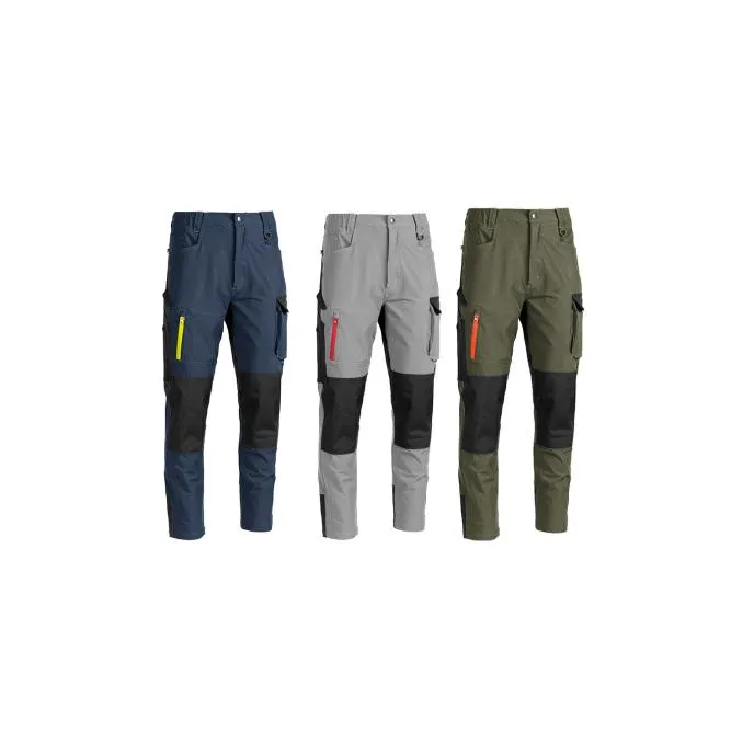 Fuori tutto - Pantaloni da Lavoro Multitasche Stretch Sottozero Short S.S. SS100 Taglia L Colore Grigio Nero