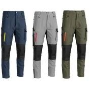Fuori tutto - Pantaloni da Lavoro Multitasche Stretch Sottozero Short S.S. SS100 Taglia L Colore Grigio Nero