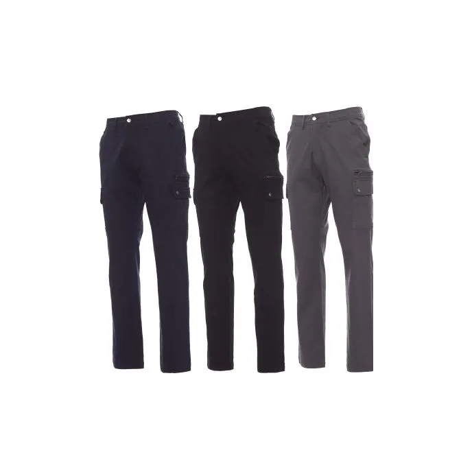 Fuori tutto - Pantalone Da Lavoro Multitasche 100% Cotone Twill Forest Winter- Payper  AY 7324 Colore Grigio Taglia L