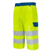 Fuori tutto - Bermuda da Lavoro Alta Visibilità Multitasche Molinel Fluopro FLUOBM72ASJ/BU Taglia L Colore Giallo Fluo Verde