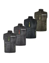 Fuori tutto - Gilet da Lavoro imbottito idrorepellente Multitasche U-Power Wall FU278 Taglia XS Colore Asphalt Grey