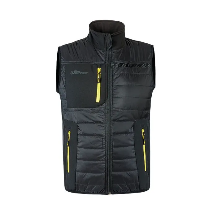 Fuori tutto - Gilet da Lavoro imbottito idrorepellente Multitasche U-Power Wall FU278 Taglia XS Colore Asphalt Grey