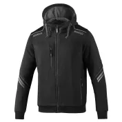 Fuori tutto - Felpa con cappuccio da lavoro Sparco Tech Hooded full zip 02414 Taglia 2XL Colore Nero Grigio