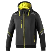 Fuori tutto - Felpa con cappuccio da lavoro Sparco Tech Hooded full zip 02414 Taglia 2XL Colore Nero Grigio