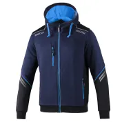 Fuori tutto - Felpa con cappuccio da lavoro Sparco Tech Hooded full zip 02414 Taglia 2XL Colore Nero Grigio