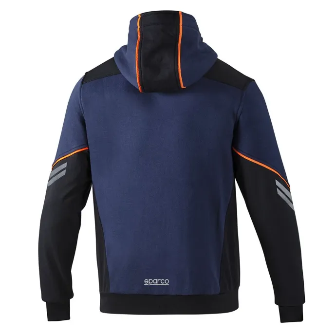 Fuori tutto - Felpa con cappuccio da lavoro Sparco Tech Hooded full zip 02414 Taglia 2XL Colore Nero Grigio