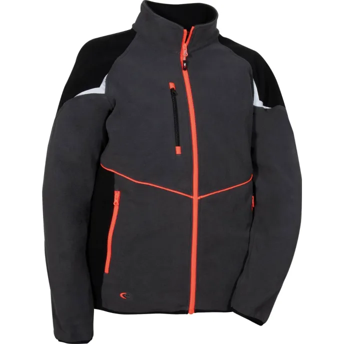 Fuori tutto - Felpa da Lavoro Multitasche Zip Intera Cofra Vilebo V645-0-0 Taglia L Colore Nero Nero Giallo Fluo