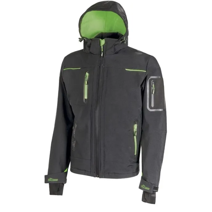 Fuori tutto - Giacca da Lavoro Softshell Stretch Elasticizzata U-Power Space FU187BC Taglia M Colore Black Carbon