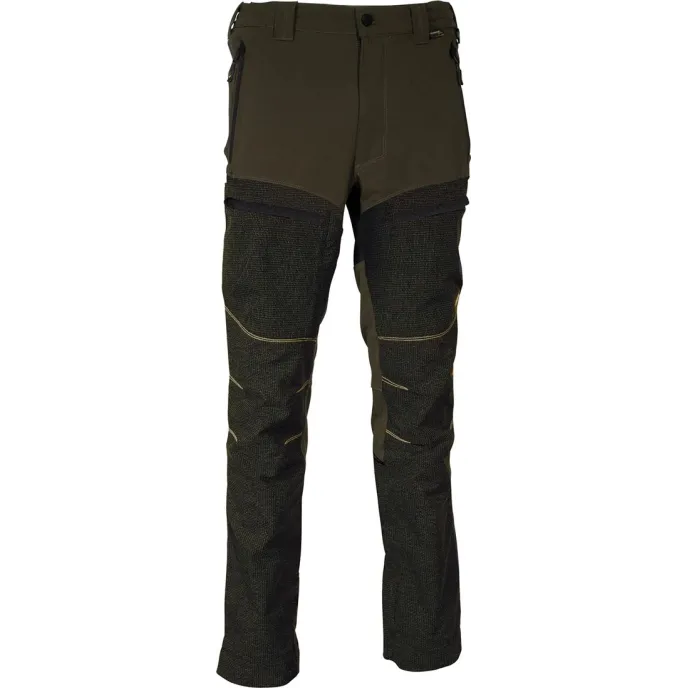 Fuori tutto - Pantaloni da Lavoro Multitasche Stretch Cofra Kreien V557-0-03 Taglia 56 Colore Fango Nero Arancio