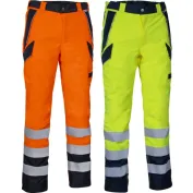 Pantaloni da Lavoro Alta Visibilità Multitasche Invernali Impermeabili Cofra Evanton V637-0