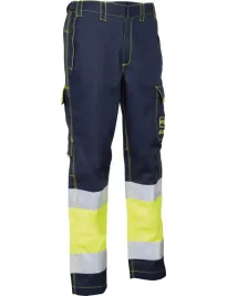 Pantaloni da Lavoro Alta Visibilità Multitasche Invernali Cofra Flarend V613-0-03