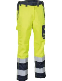 Pantaloni da Lavoro Alta Visibilità Multitasche Invernali Cofra Charring V611-0-03