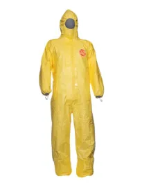 25 Pezzi - Tuta da Lavoro Coverguard Tychem 2000 C Coverall con Cappuccio Monouso Multiprotezione MO40705
