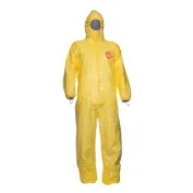 25 Pezzi - Tuta da Lavoro Coverguard Tychem 2000 C Coverall con Cappuccio Monouso Multiprotezione MO40705