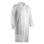 50 Pezzi - Camice da Lavoro Coverguard White Spp Coat Monouso Multiprotezione MO41105