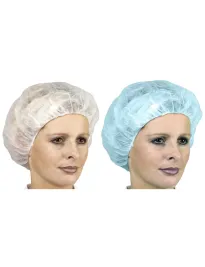 100 Pezzi - Cuffia da Lavoro Coverguard Bouffrant Cap Monouso MO45610