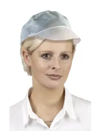 100 Pezzi - Cappello da Lavoro Coverguard Cap Monouso con Visiera MO45645