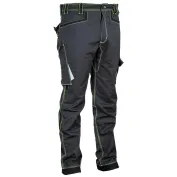 Fuori tutto - Pantaloni da Lavoro Stretch Elasticizzati Multitasche Cofra Montijo V482-0-04 Colore Antracite Nero Lime Taglia 52