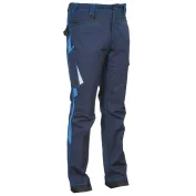 Fuori tutto - Pantaloni da Lavoro Stretch Elasticizzati Multitasche Cofra Montijo V482-0-04 Colore Antracite Nero Lime Taglia 52