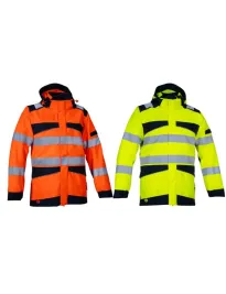 Parka da Lavoro Alta Visibilità Multitasche Impermeabile Cofra Kirkholm V639-0