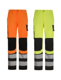 Pantalone da Lavoro Multitasche Stretch Bicolore Alta visibilità P&P Loyal  Proflex HV AVB02 238