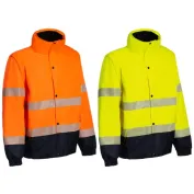 Giubbotto da Lavoro Alta Visibilità Multitasche Invernale P&P Loyal Bomber GGX1U 413