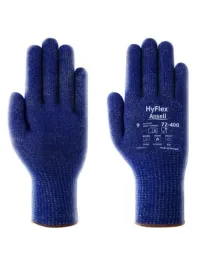 12 Pezzi - Guanti da Lavoro Ansell HyFlex 72-400 GGU960 Resistenti al Taglio