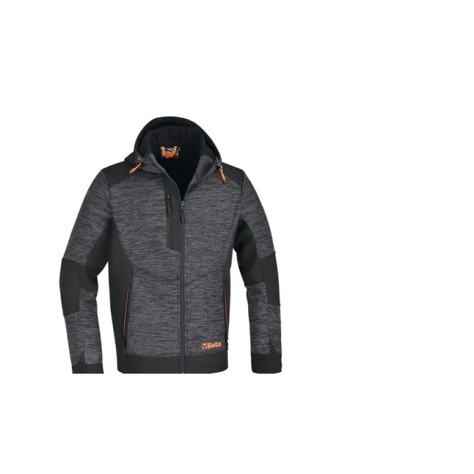 Fuori tutto - Felpa in pile con cappuccio da Lavoro Multitasche Beta 7637 Taglia XL Colore Grigio