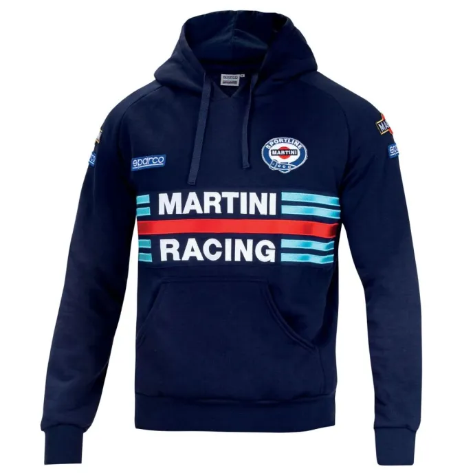 Fuori tutto - Felpa con cappuccio da lavoro Sparco Hoodie Martini Racing 01279 Taglia XL Colore Blu