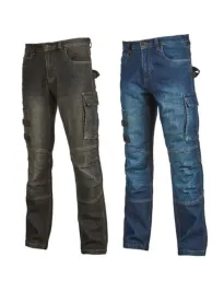 Jeans da Lavoro Multitasche Stretch U-Power Pepper ST391
