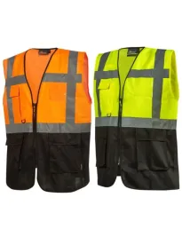 Gilet da Lavoro Multitasche Bicolore Alta Visibilità U-Power Diadem HL377