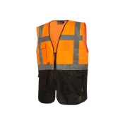 Gilet da Lavoro Multitasche Bicolore Alta Visibilità U-Power Diadem HL377