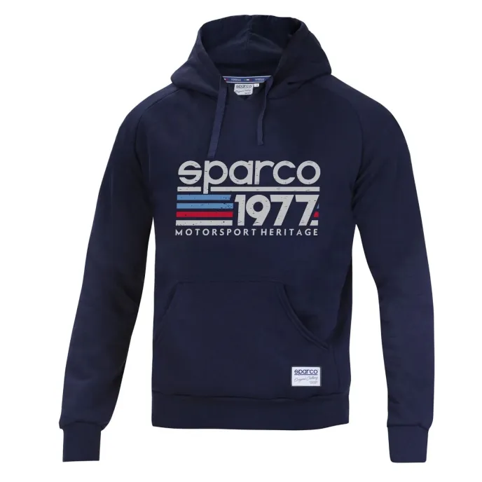 Fuori tutto - Felpa con cappuccio da lavoro Sparco Hoodie 1977 - 01320 Taglia S Colore Nero