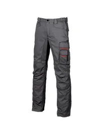Fuori tutto - Pantaloni da Lavoro Multitasche U-Power Grin HY107DB colore grey meteorite taglia 56