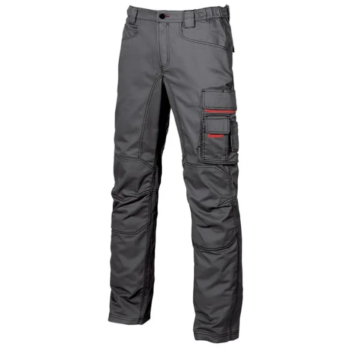 Fuori tutto - Pantaloni da Lavoro Multitasche U-Power Grin HY107DB colore grey meteorite taglia 56