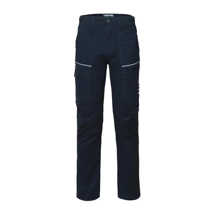 Fuori tutto - Pantaloni da Lavoro Stretch Multitasche da Donna Invernali Rossini R-Stretch Lady A80706 Taglia S Colore Blu Navy