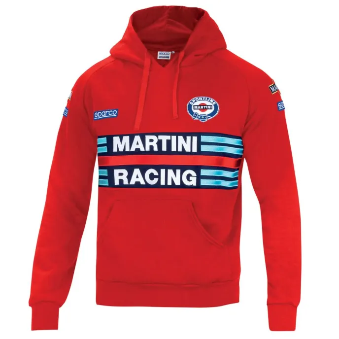 Fuori tutto - Felpa con cappuccio da lavoro Sparco Hoodie Martini Racing 01279 Taglia L Colore Rosso
