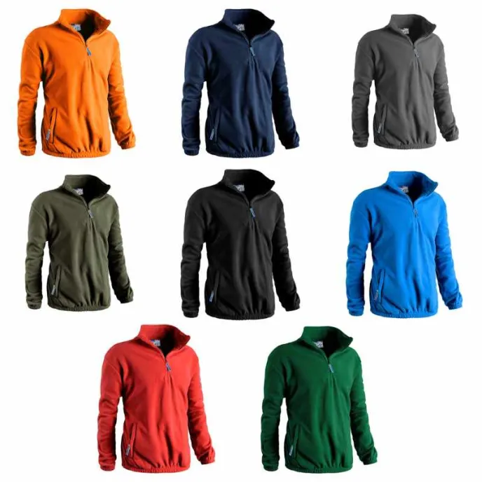 Fuori tutto - Felpa in Pile da Lavoro Mezza Zip Sottozero Svezia 7250 Taglia XL Colore Grigio Smoke