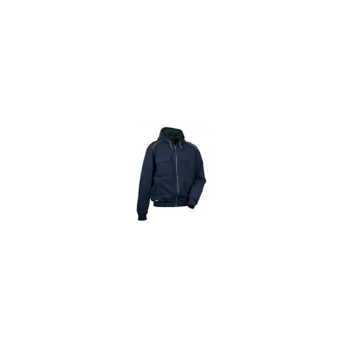 Fuori tutto - Giacca in Pile con Cappuccio da Lavoro Multitasche Cofra Potsdam V130-0-02  taglia L colore navy