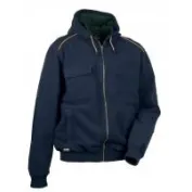 Fuori tutto - Giacca in Pile con Cappuccio da Lavoro Multitasche Cofra Potsdam V130-0-02  taglia L colore navy