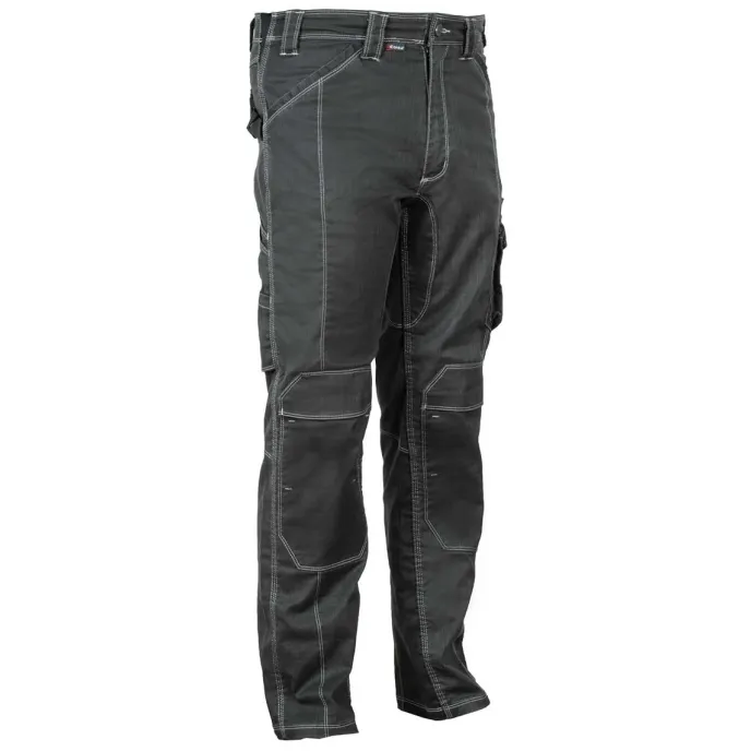 Fuori tutto - Pantaloni da Lavoro Stretch Elasticizzati Multitasche Cofra Pearland V472-0-02 Taglia 58 Colore Antracite Grigio