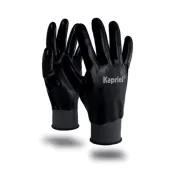 12 Paia - Guanti Kapriol Da Lavoro In Nitrile All Black 127703