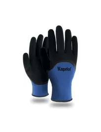 12 Paia - Guanti Da Lavoro Imbottiti Kapriol In Nitrile Blue Winter 127709